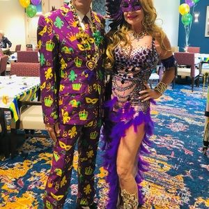 Mens Mardi Gras Theme Suit M